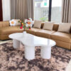 Bàn ghế phòng khách bằng bê tông mài đẹp BG-009