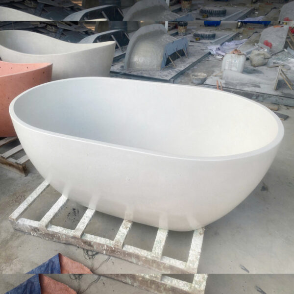 Bông tắm bê tông mài hình bầu dục đẹp giá rẻ BT-022