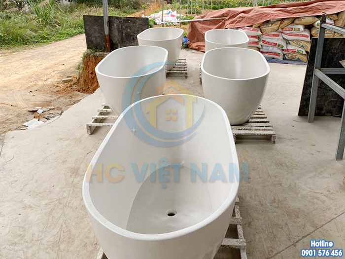 Bông tắm bê tông mài hình bầu dục đẹp giá rẻ BT-022