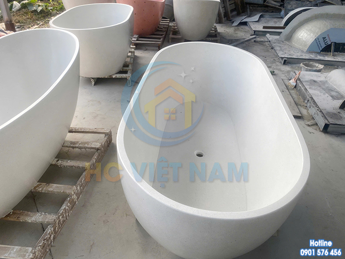 Bông tắm bê tông mài hình bầu dục đẹp giá rẻ BT-022