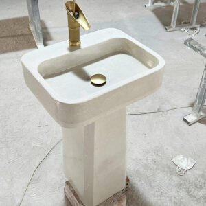 Chậu rửa lavabo bê tông kiểu đứng đẹp giá rẻ LV-025